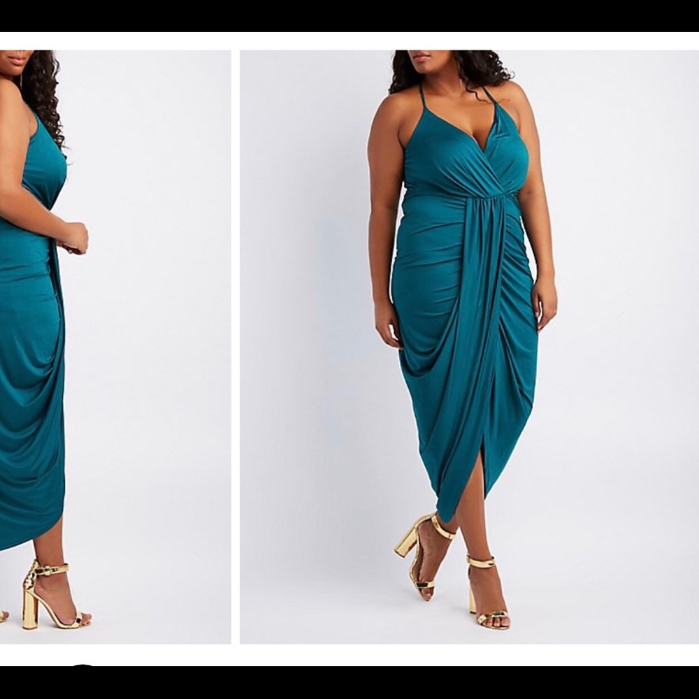 Green tulip dress